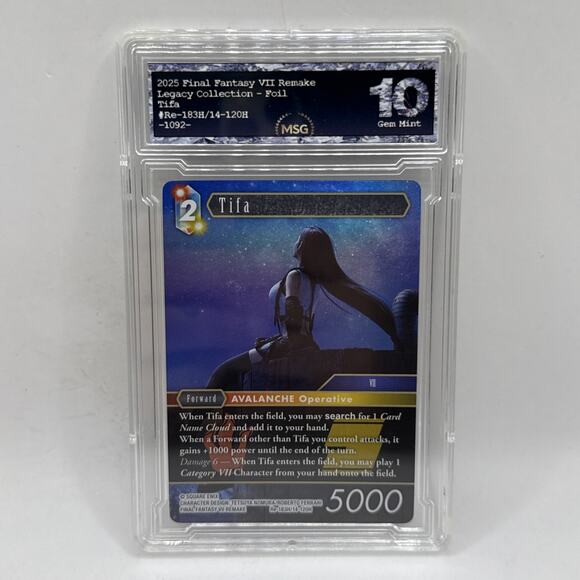 Final Fantasy TCG Tifa Legacy Collection Re-183H/14-120H Foil Graded 10 Gem Mint - Picture 1 of 2